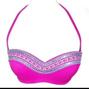 Shade Shore 32A Bikini Diva Pink Halter Top Swim